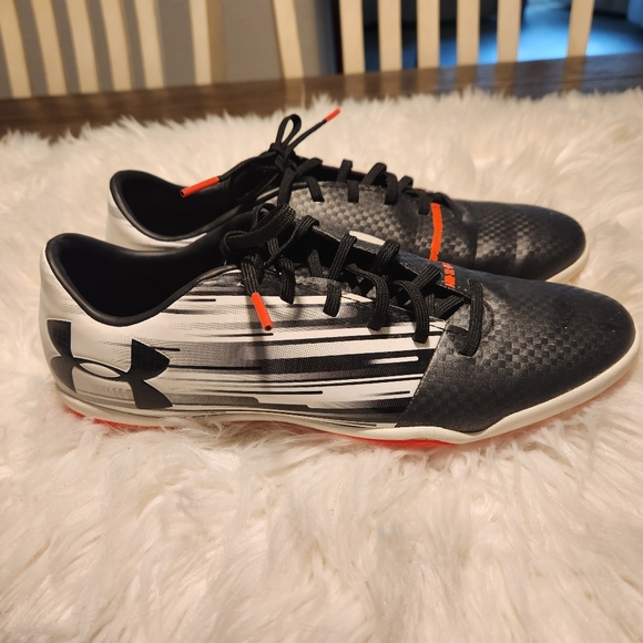 Under Armour Black & White Tennis Shoes Size 8 - Picture 2 of 9